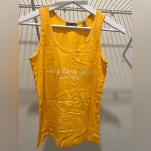 Calvin Klein Jeans Yellow Vest Tank Top Size: XS